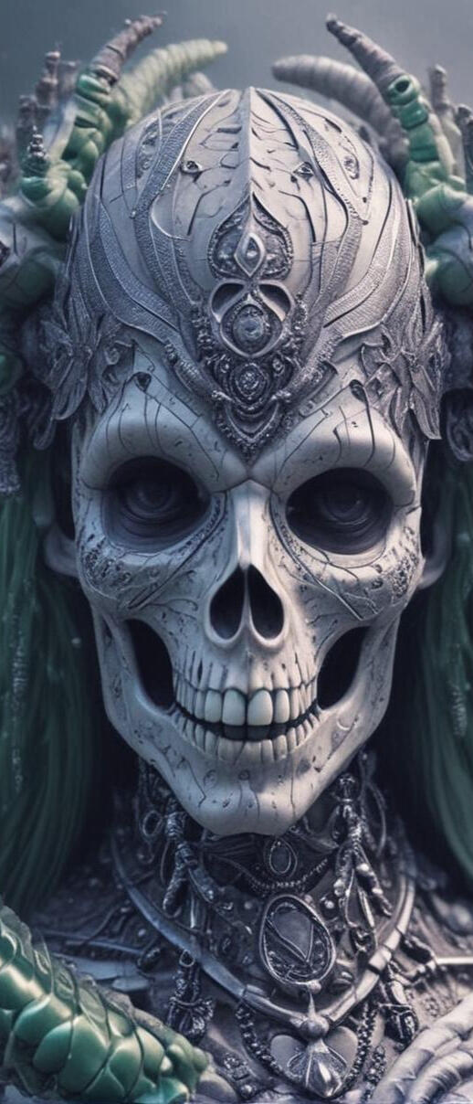 Digital illustration of a captivating female character, combining elements of gothic beauty and modern allure. Featuring striking details and a bold presence, embodying a mix of elegance and edge