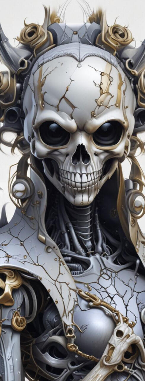 Digital illustration of a captivating female character, combining elements of gothic beauty and modern allure. Featuring striking details and a bold presence, embodying a mix of elegance and edge